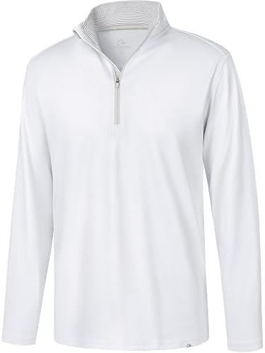 Fleece Lined Golf Quarter Zip Pullover, White