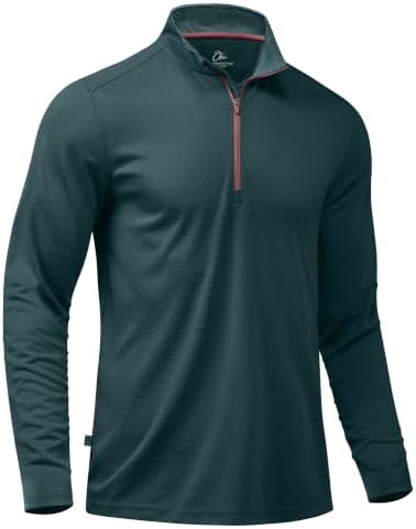 Golf Quarter Zip Pullover, Deep Teal Melange