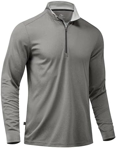 Golf Quarter Zip Pullover, Grey Melange