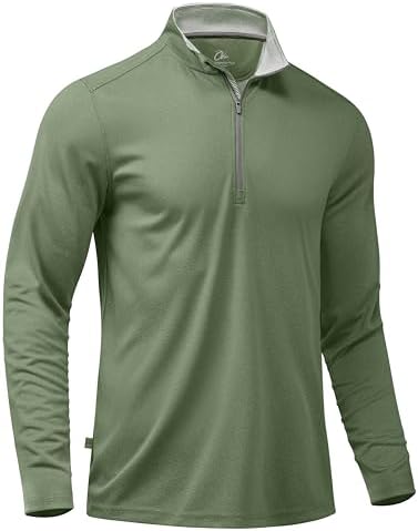 Golf Quarter Zip Pullover, Olive Melange