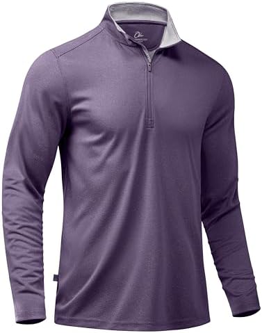 Golf Quarter Zip Pullover, Purple Melange