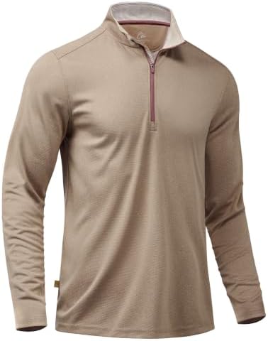 Golf Quarter Zip Pullover, Tan Melange